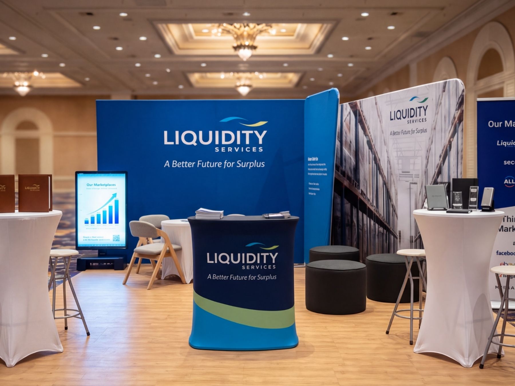 Trade show booth and banners, Liquidity Services