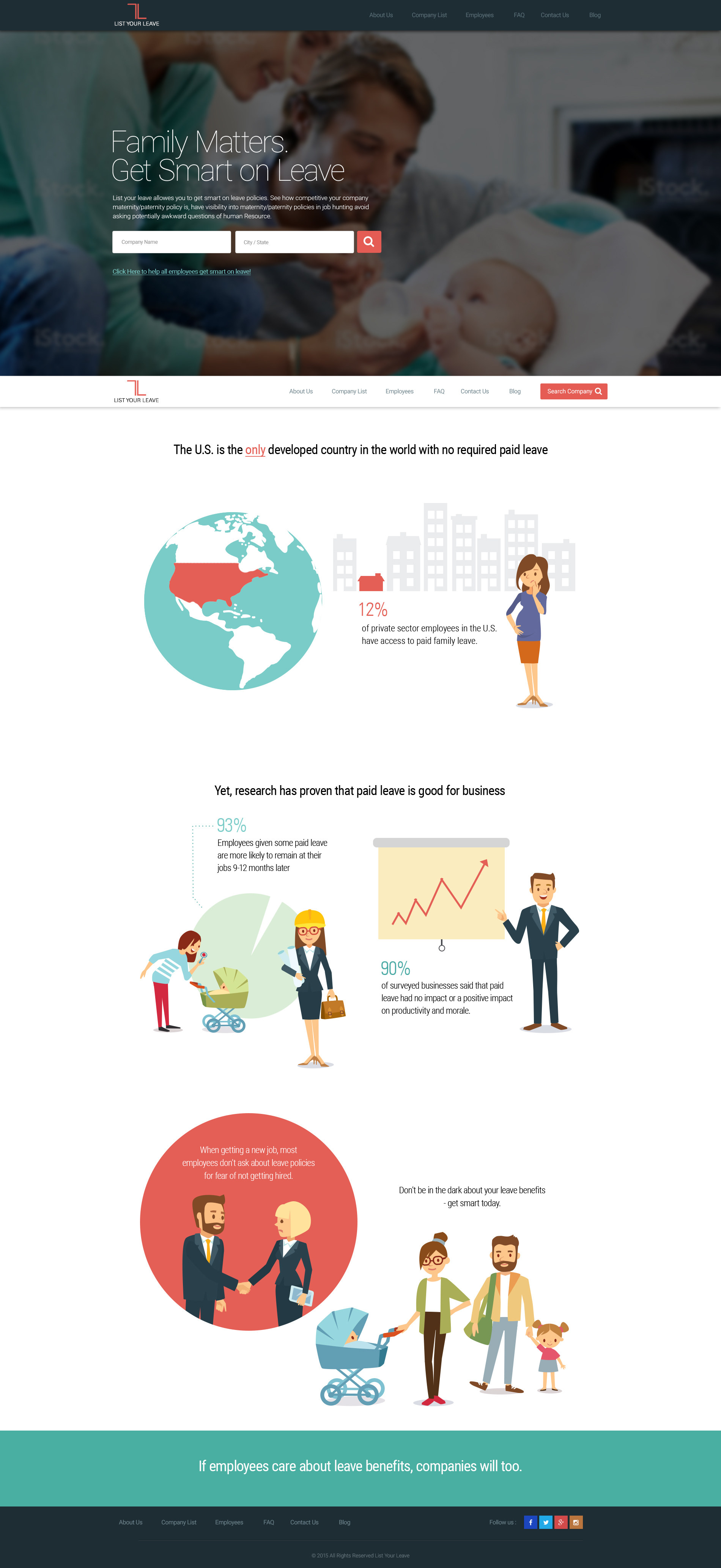 Website design, List Your Leave